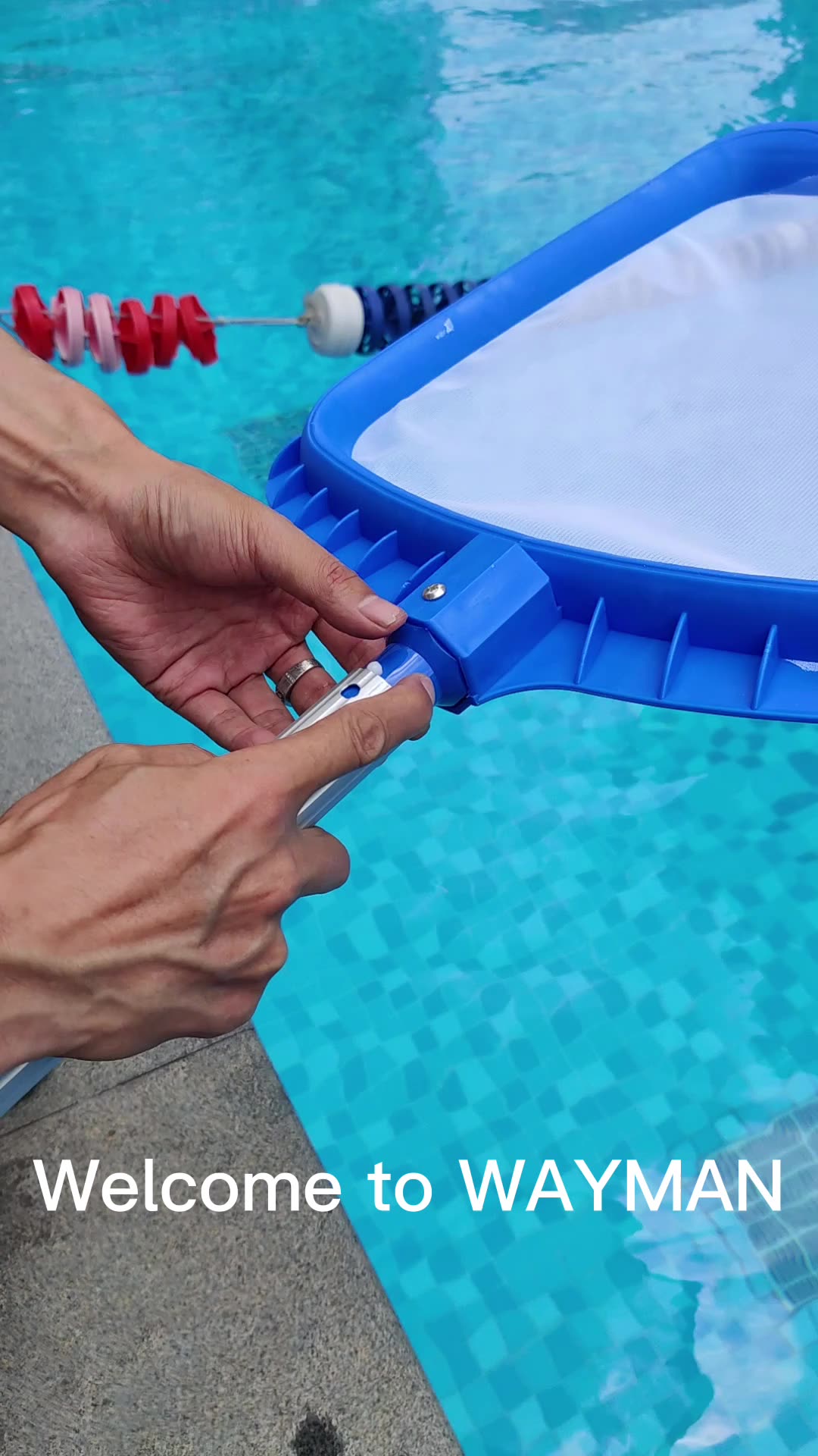 Deep Wide Mouth Heavy Duty Pool Leaf Skimmer Leaf Rakes Cleaning Tools