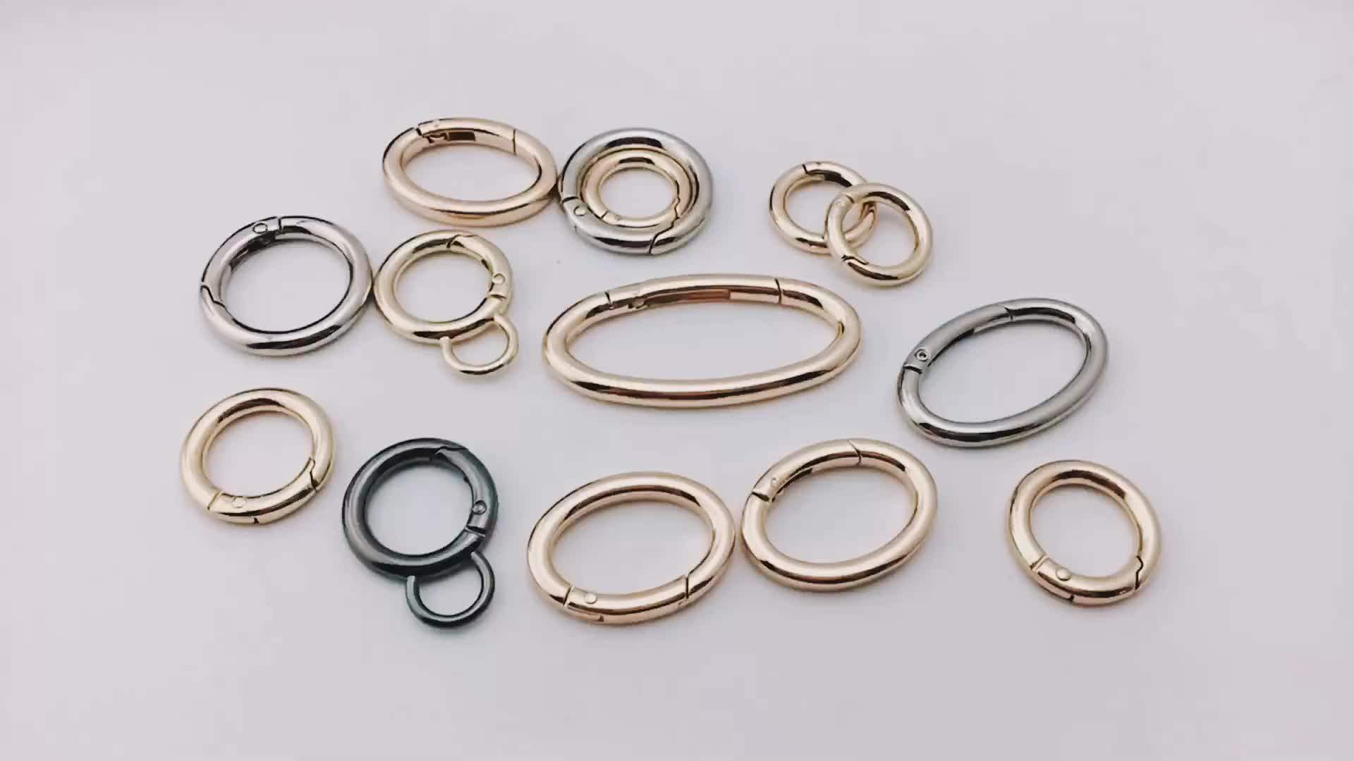Good Quality Zinc Alloy Metal Open O Ring Handbag Metal Spring Ring