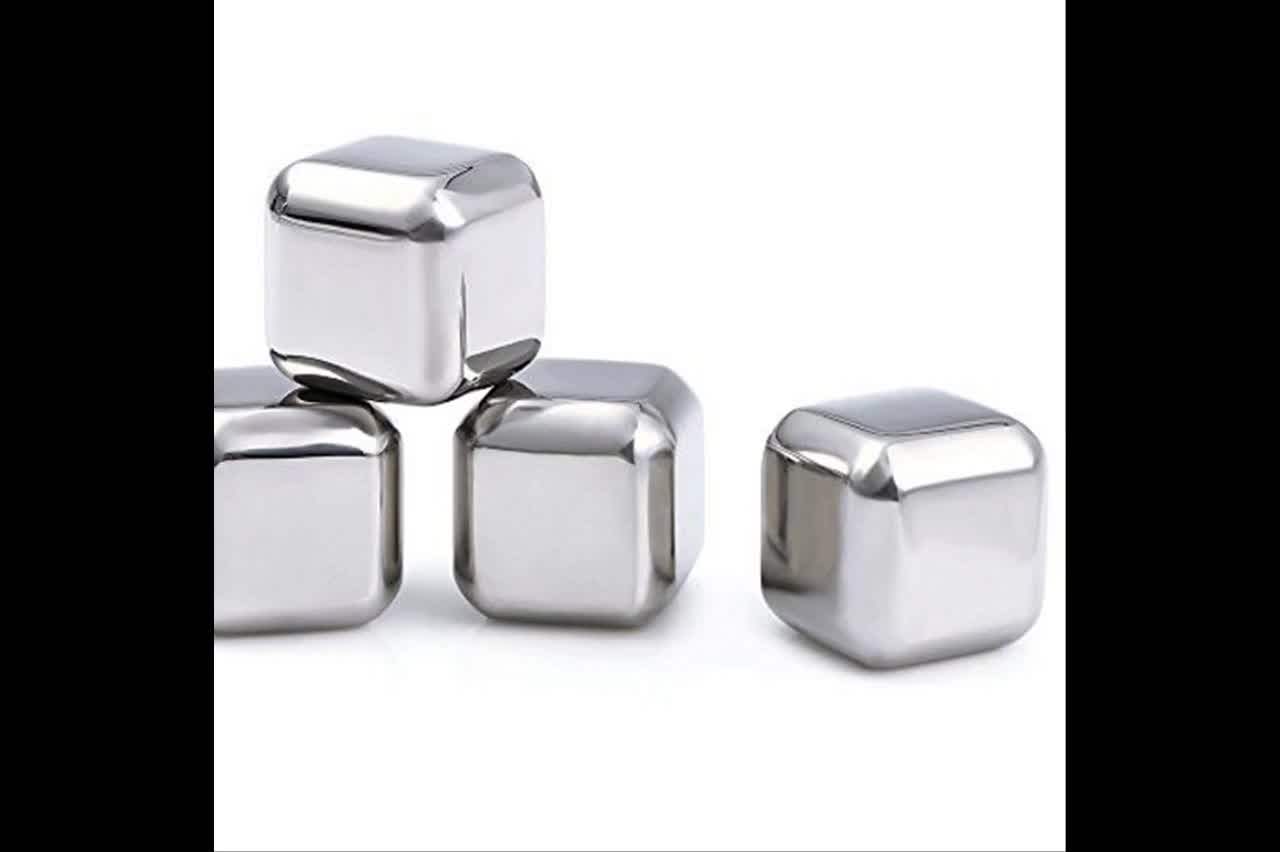 Metal Ice Cube Stainless Steel Ice Cube,Reusable Dice Ice Cube For