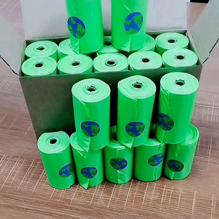 Earth Friendly Poop Bags Outdoor Portable Doggy Waste Green Roll Bag