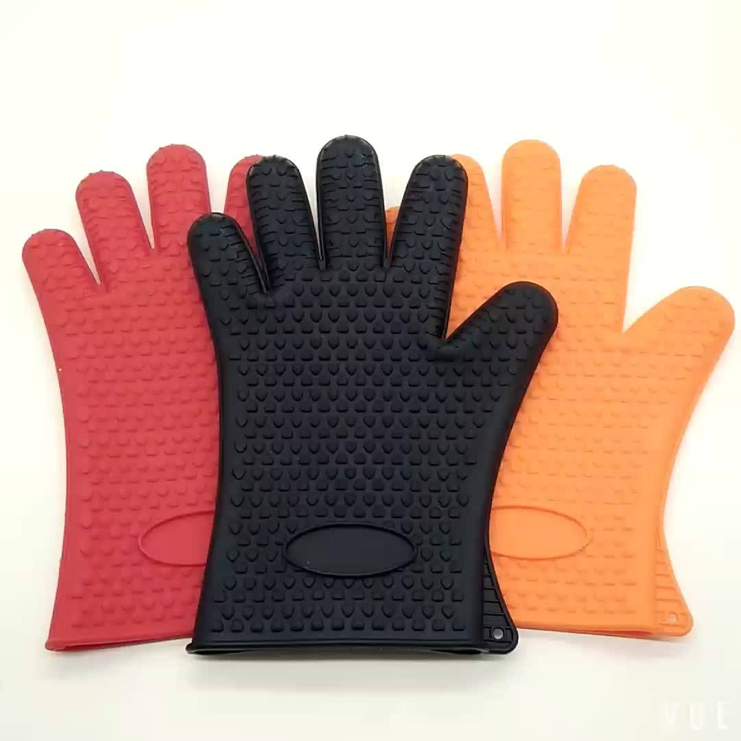 Heat Resistant Bbq Silicone Grilling Gloves,Silicone Gloves For Candy