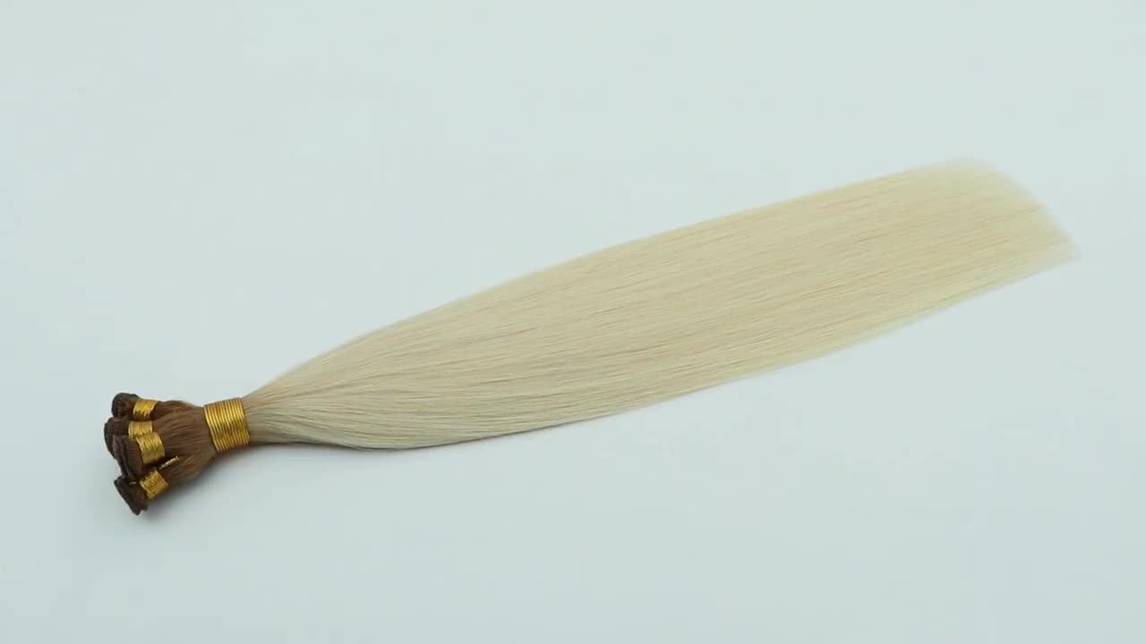 European Remy Hair Extension Double Drawn Curly Hand Tied Weft Hair Extension Buy Hand Tied