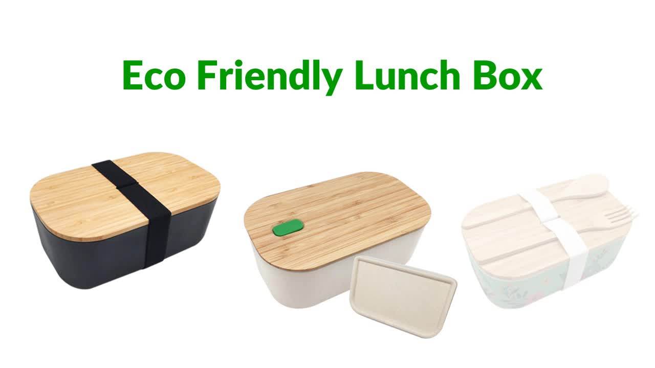 2019 Biodegradable Personalized Logo Microwavable Bamboo Lunch Bento