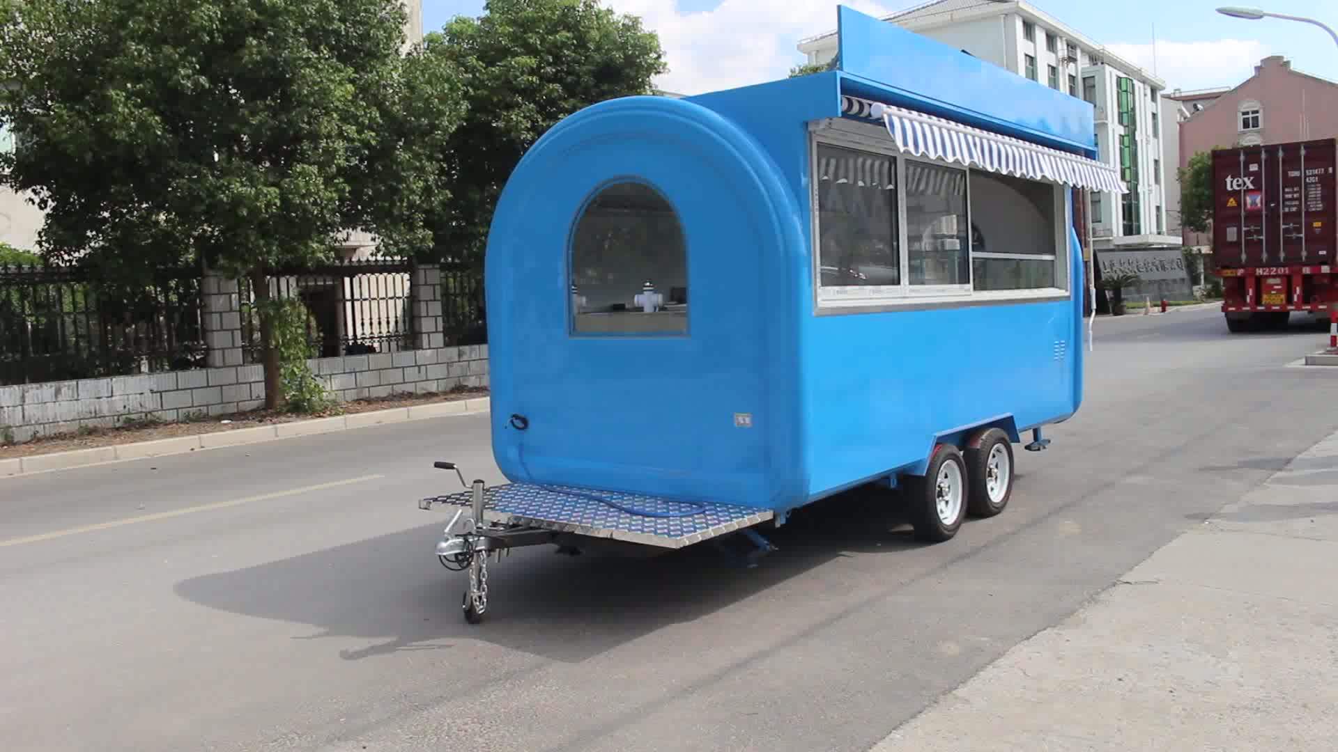 Jxfr400wh Chinese Double Axles Fast Food Truck Mobile Food Trailer For