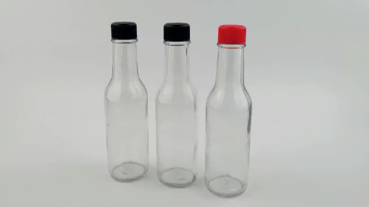 Amazon 5 Oz Hot Sauce Glass Bottles With Lids Empty Woozy Glass Bottles
