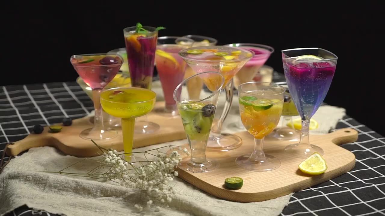 200ml 100 Biodegradable Champagne Glasses Pla Transparent Ecofriendly