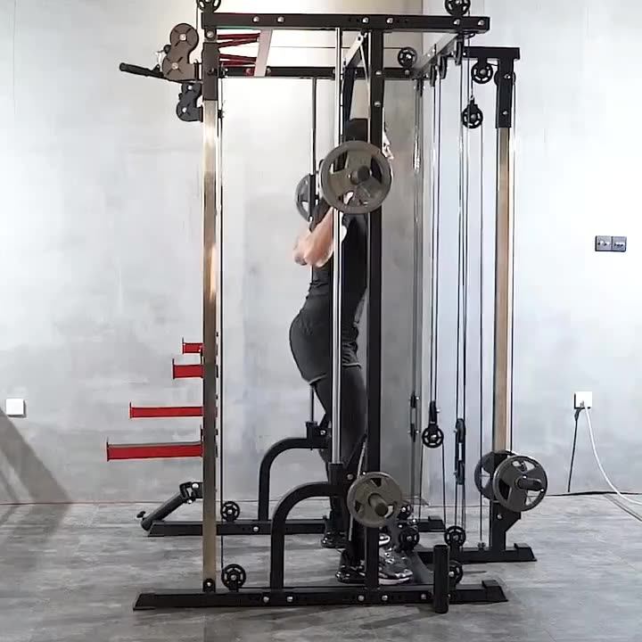 Cable Crossover Multifunctional Power Cage Squat Rack With Weight