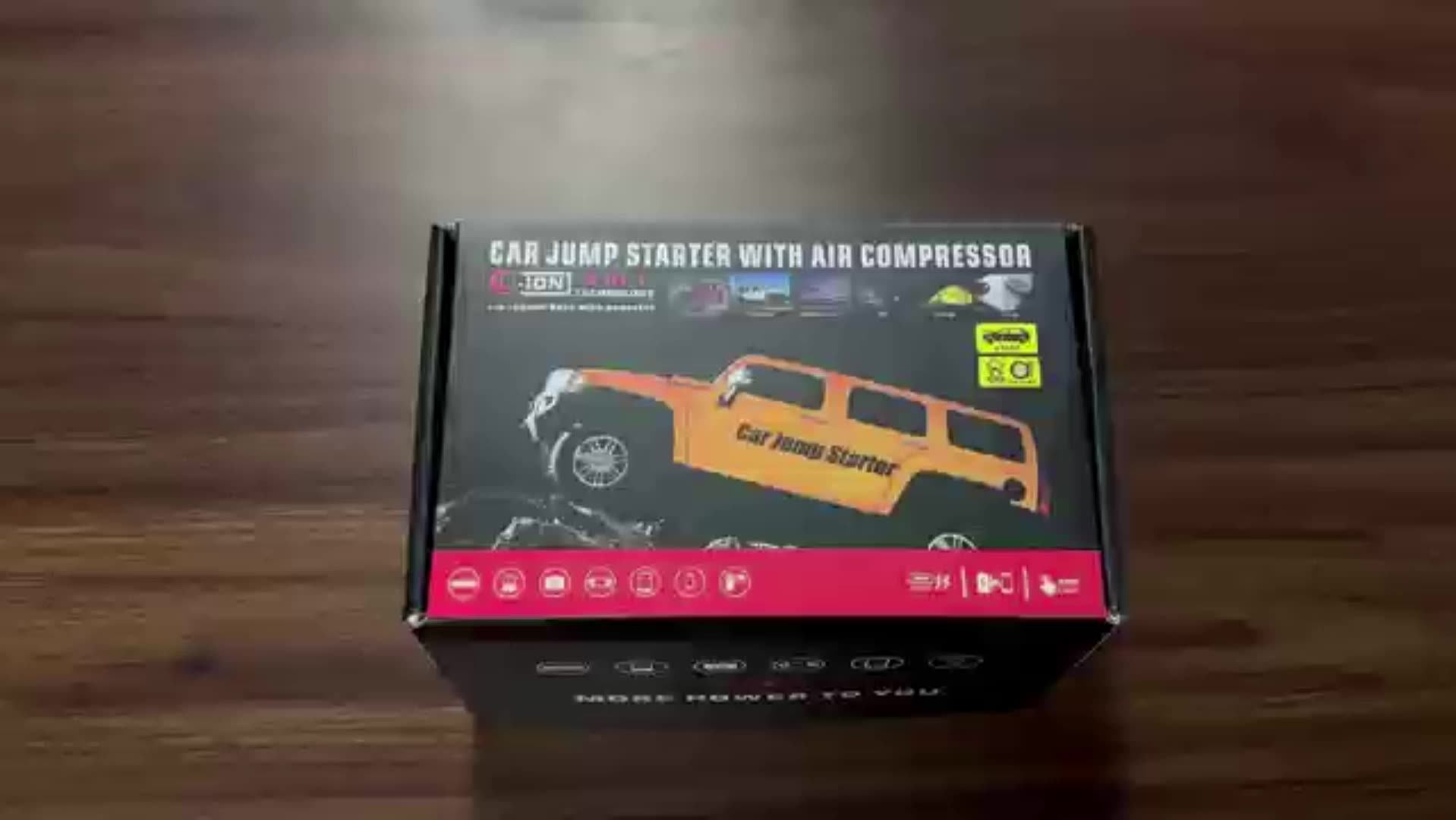 4 In 1 Functions Portable Car Jump Starter Battery Pack With Air