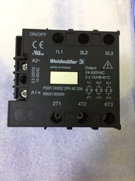 Original Weidmüller solid state relay PSSR 24VDC 3PH AC 20A 8952130000