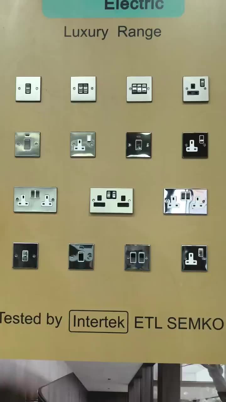 沙特阿曼也门不锈钢拉丝开关插座 2 GANG 13A SP SWITCHED SOCKET-阿里巴巴