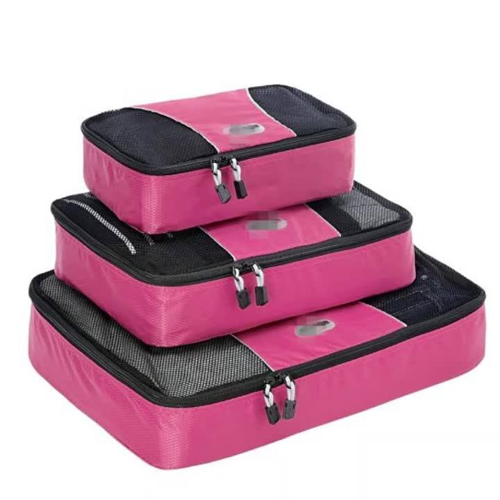5pcs Packing Cubes Set Large Travel Luggage Organizer 4 Cubes 1 Laundry