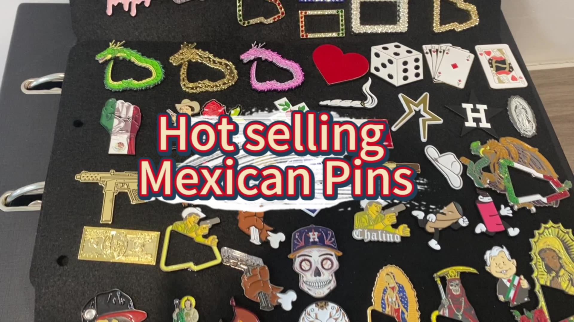 Upinstar Mexican Eagle All Glitterblip Custom Logo Design Hat Clip