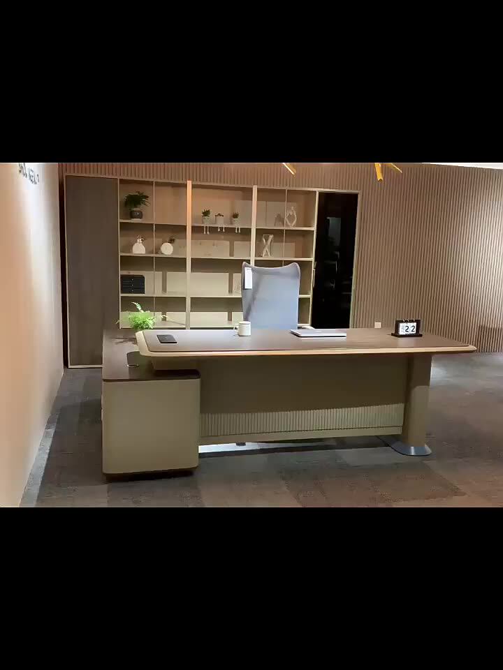 Luxury Boss Executive Office Table And Chair Modern L Shaped Office Ceo