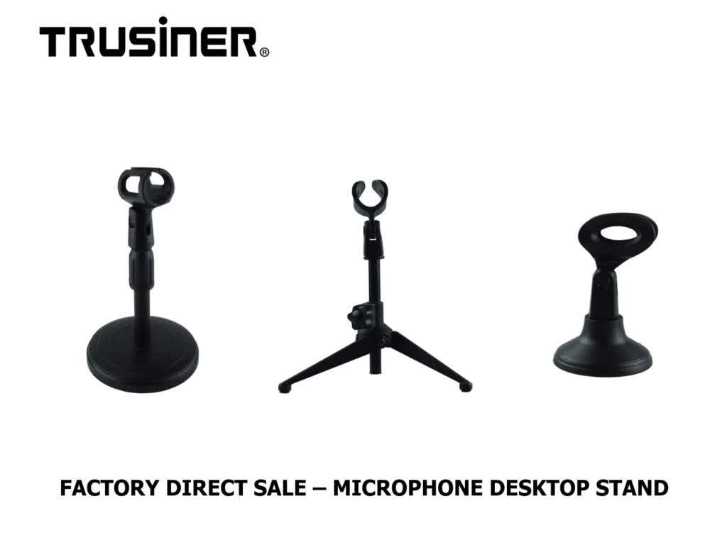 Round Base Desktop Table Microphone Mic Holder Stand With Clip Buy