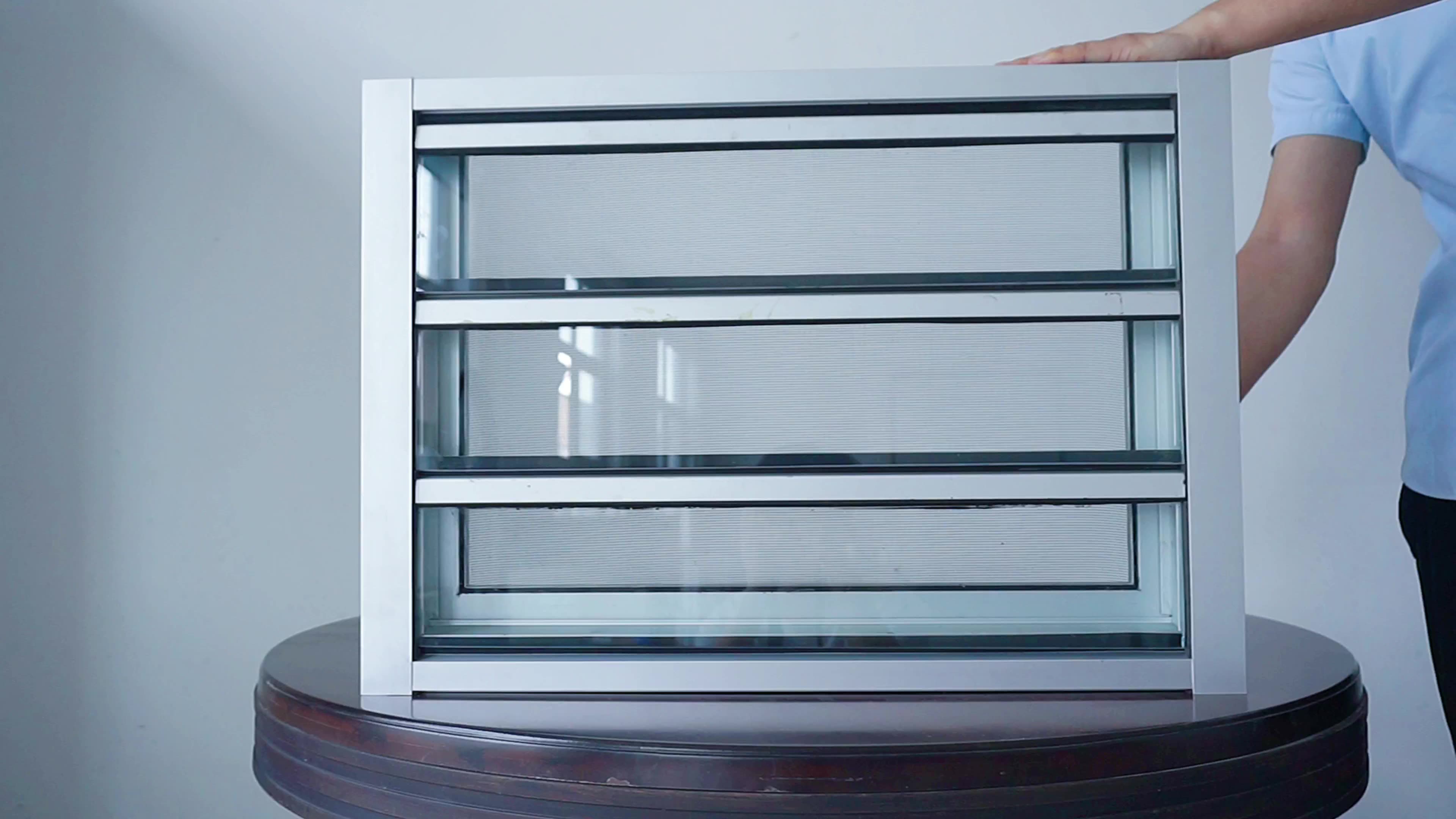 Aluminium Jalousie Windows Security Louver Sound Insulation Aluminium Frame Fixed Adjustable