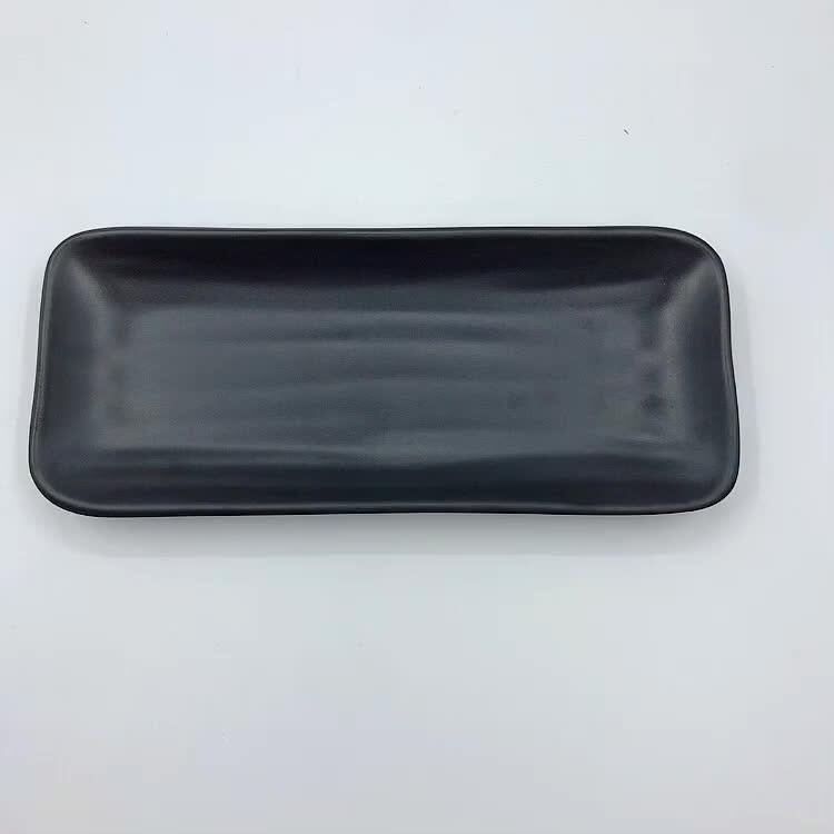 Modern Black Sushi Plates Sets/japanese Style Restaurant Melamine