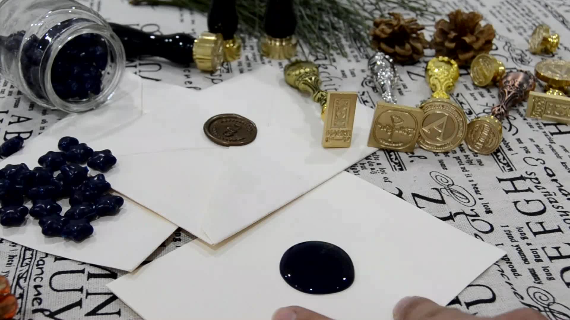 Personalized Alphabet Embossing Customized Company Logo Metal Brass Wax