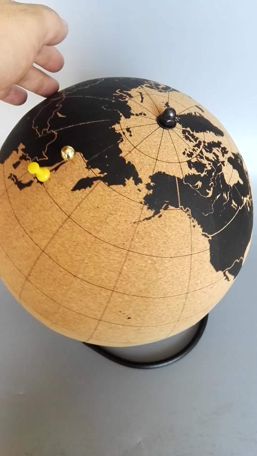 New Design Large Cork Globe Buy Cork Globe,Globe With Metal Stand