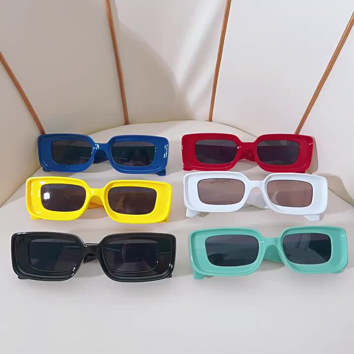 Geopty 40 Pack Colorful Rectangle Sunglasses Bulk – Y2K Fashion Sunglasses, Plastic Frame, Resin Lens, 52mm - View #7