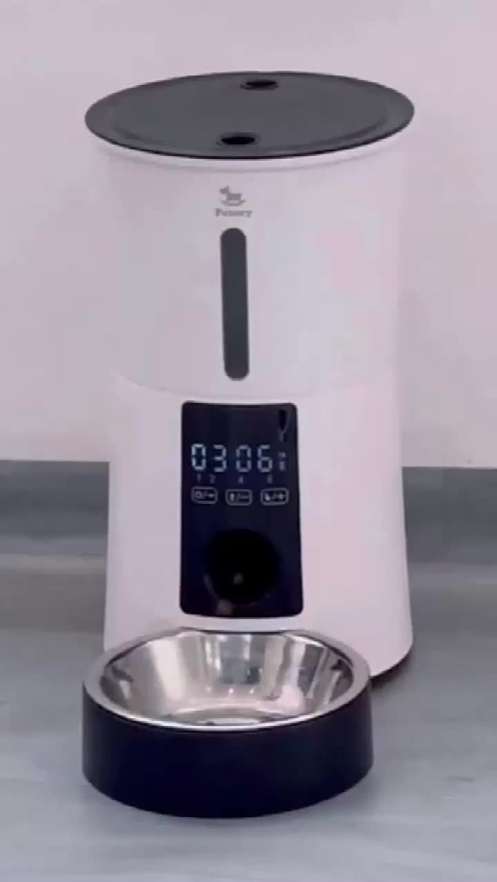 2022 Electric Adjustable Pet Smart Feeder Timer Interactive Cat Dog