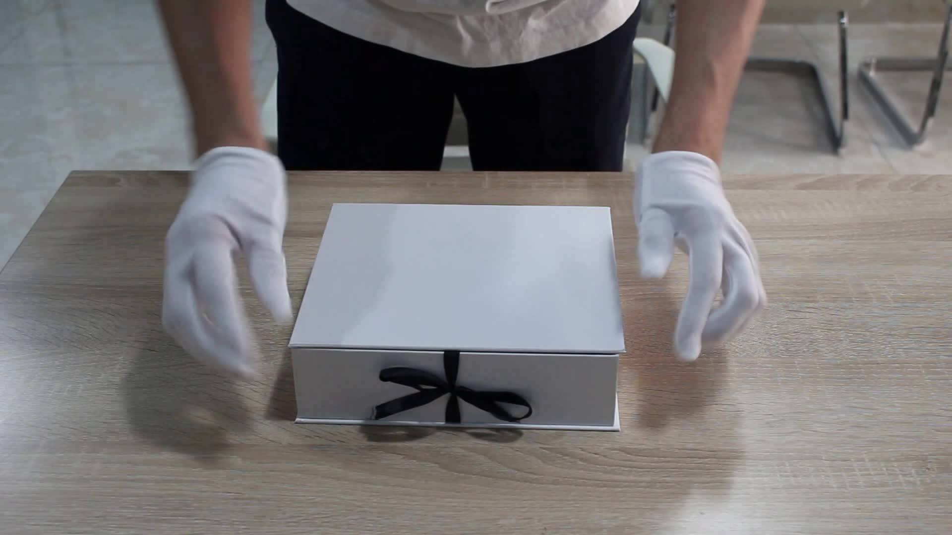 Automatic Folding Box Ribbon Closures With Window Lid Shoe Box With