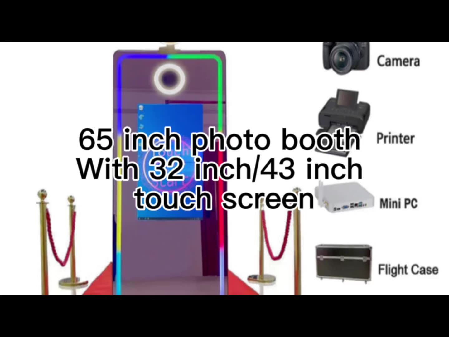 Automic Mirror Photo Booth Led Frame Drop Shipping For Events Direct