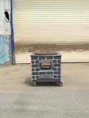 Northeast iron pot stew stove table gas outdoor mobile firewood fire chicken stove commercial large pot platform floor pot chicken table