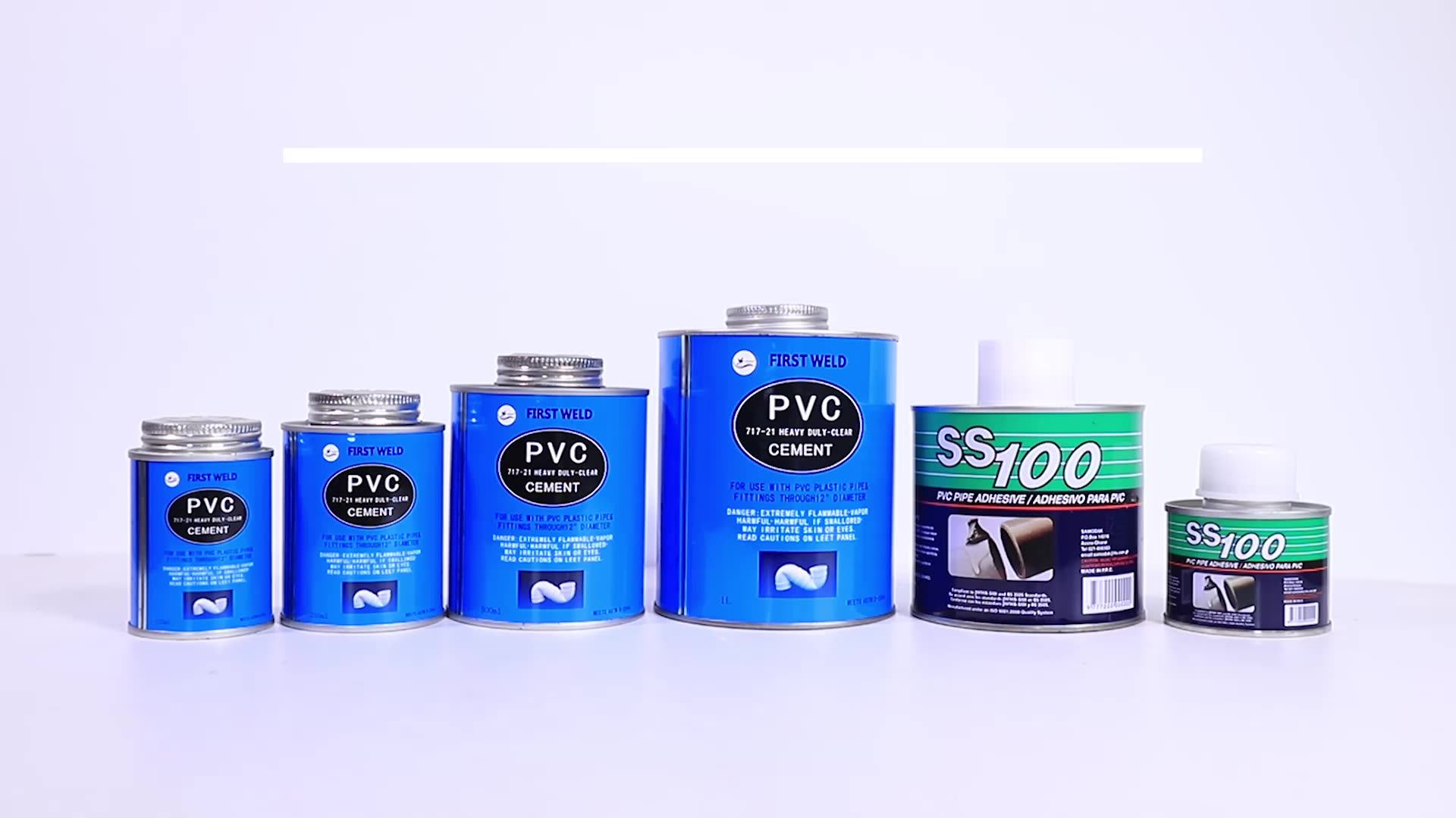 S100 Transparent Top Adhesive Glue for CPVC UPVC PVC Water Tube Pipe