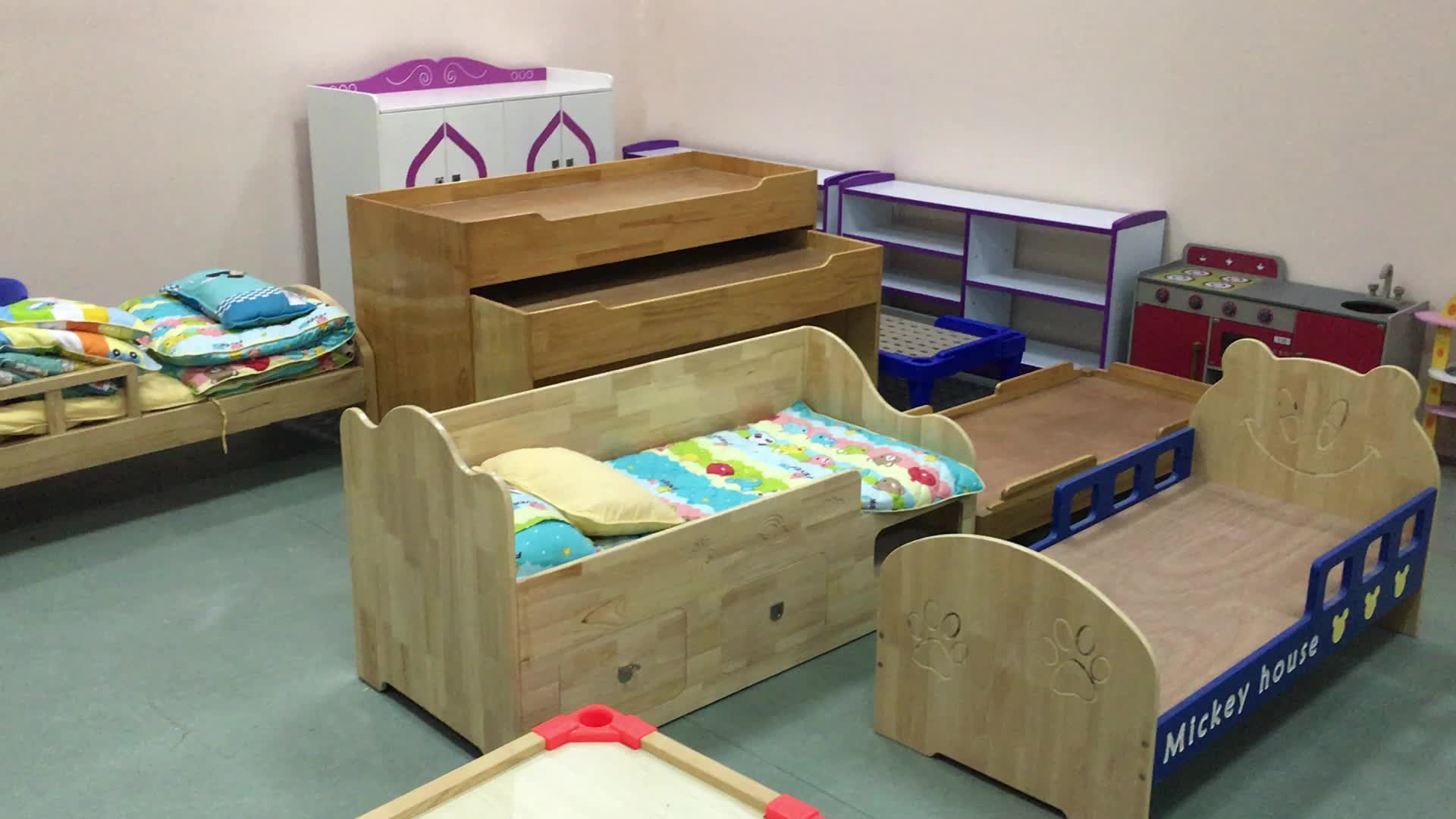 Kindergarten Cartoon Wooden Kids Bed Preschool Bed For Kids Buy Kids