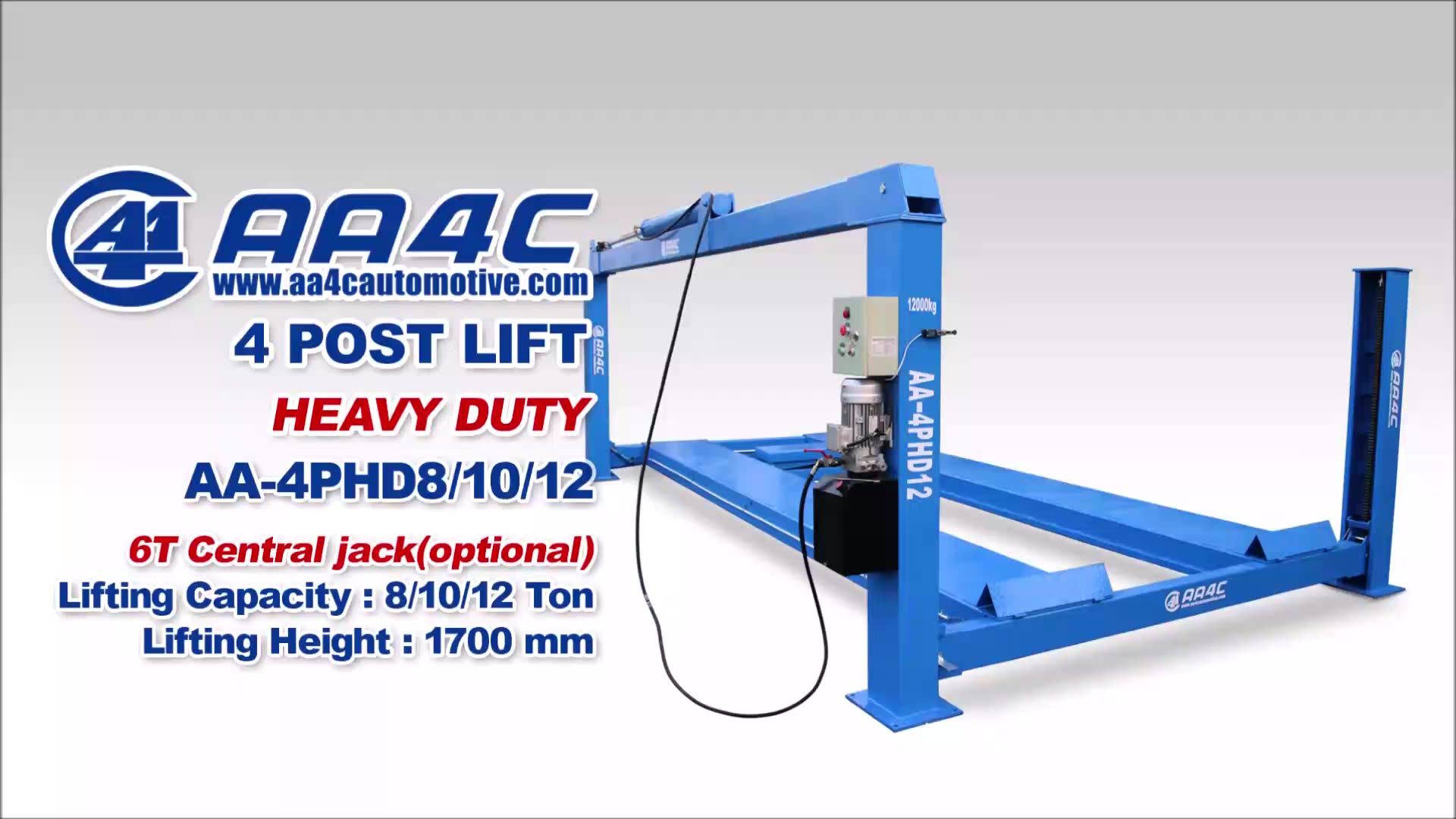 Aa4c 10t 20t Bus Ramp Truck Hoist Heavy Duty Lift Hydraulic 4 Post