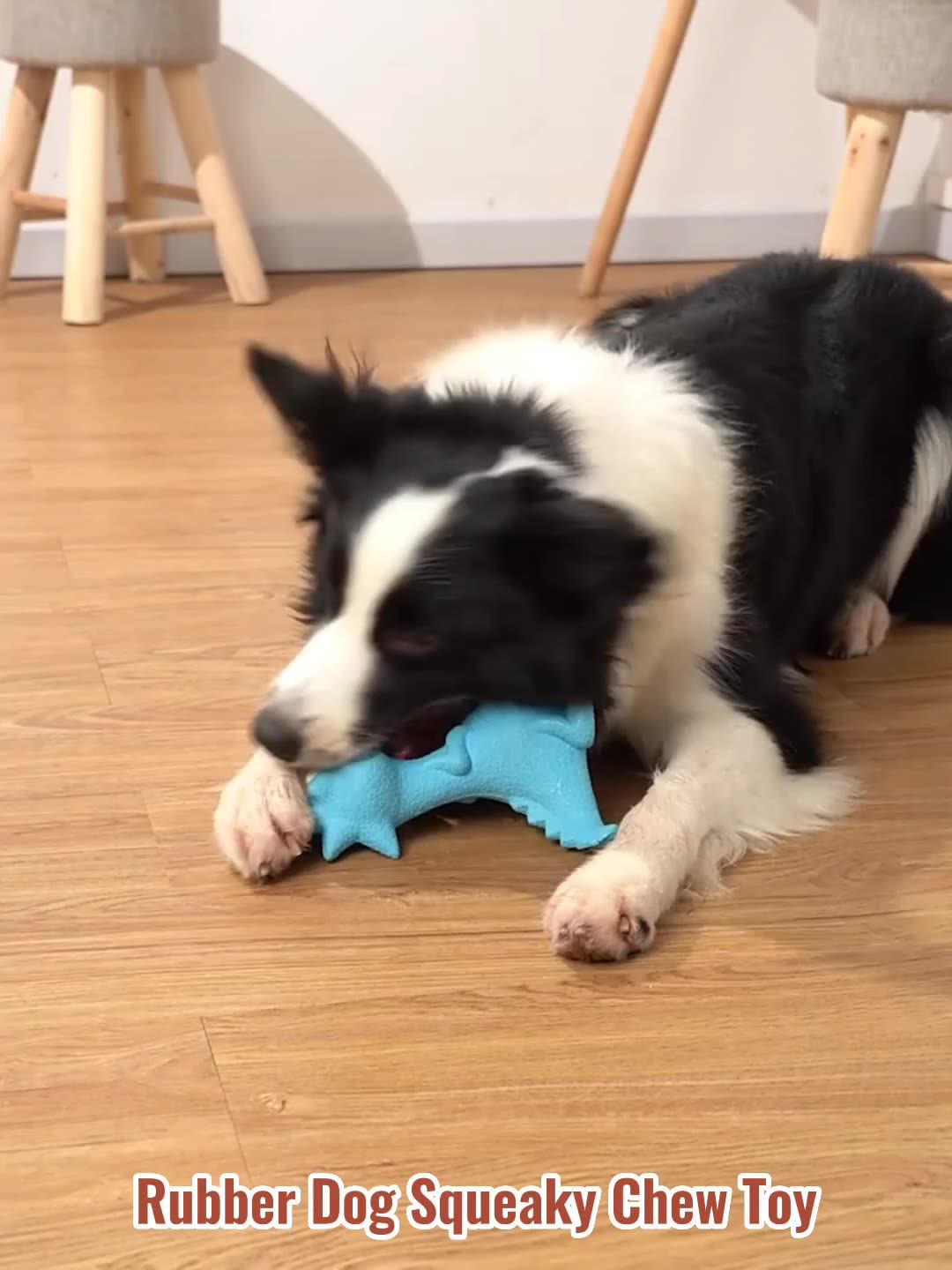 Dinosaur Shape Dog Squeak Toy Natural Rubber Dog Toys Teeth Cleaning