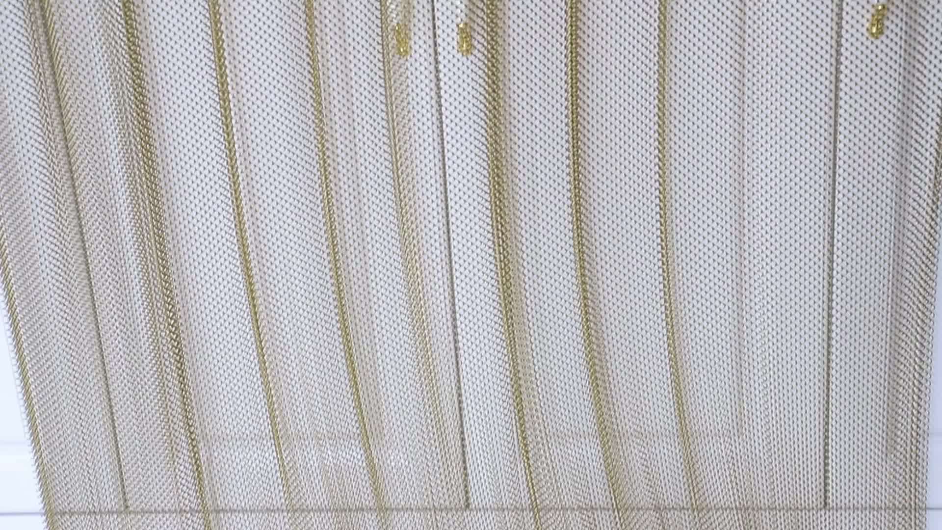 Beautiful Aluminum Metallic Link Mesh Fabric/decorative Metal Mesh