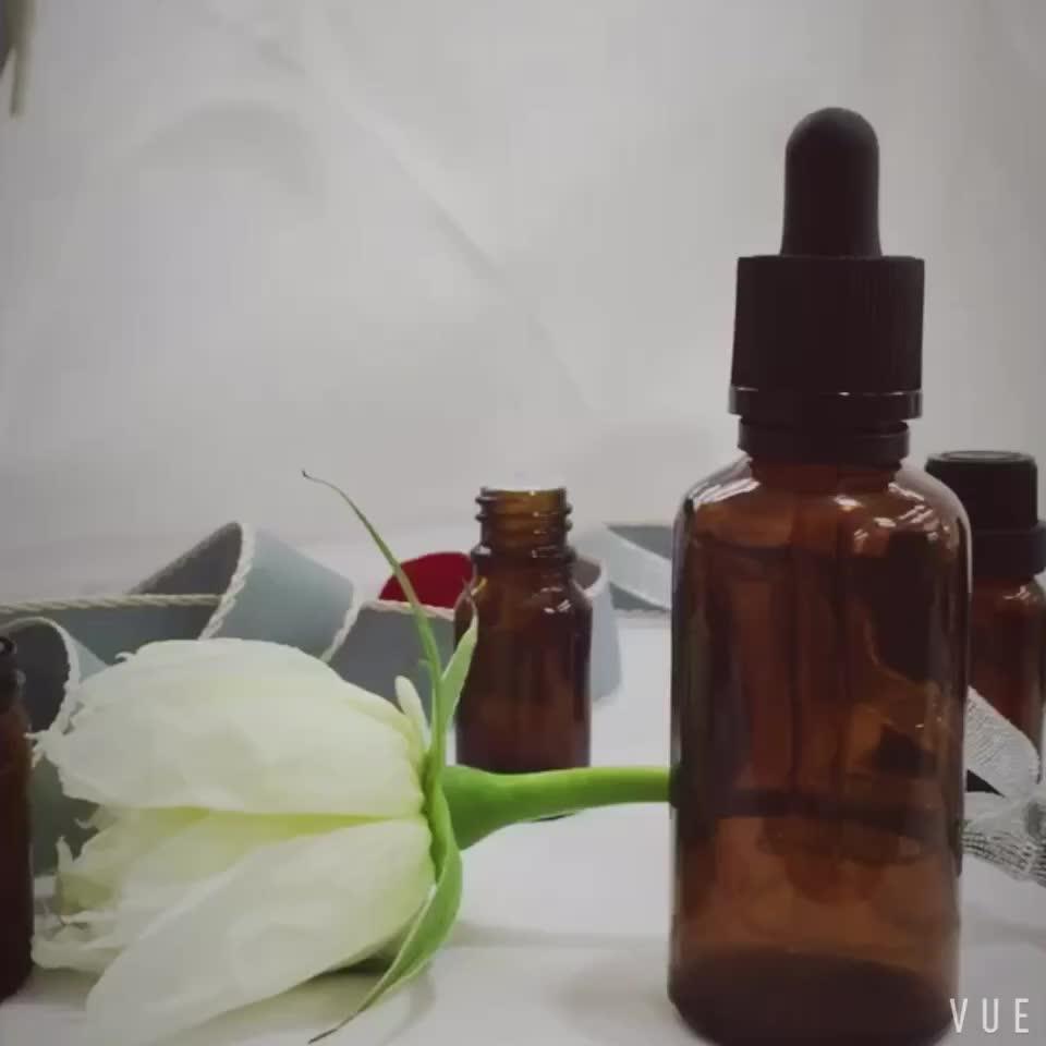 Matte Black Glass Dropper Pipette Bottle Beard Perfume Essential Oil