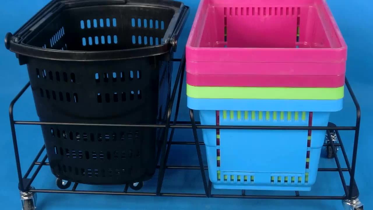 Shopping Basket Stock Tray Supermarket Wire Shelf Storage Tray For