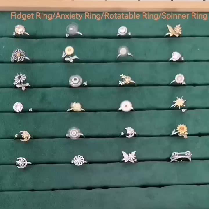 Sterling Silver Fidget Ring for Anxiety Yaozhixing CYR Series