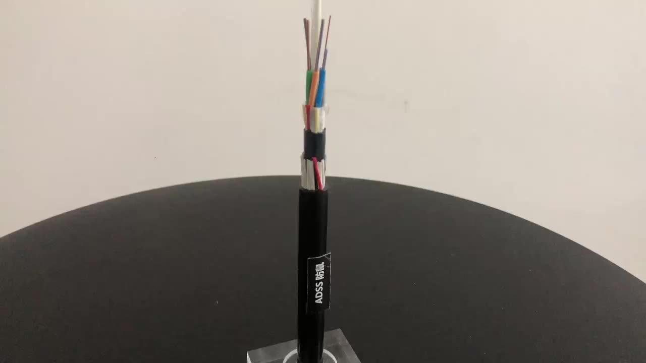 24 48 Core Span 100 120 150 200m G657A1 G652D Single Mode ADSS Fiber