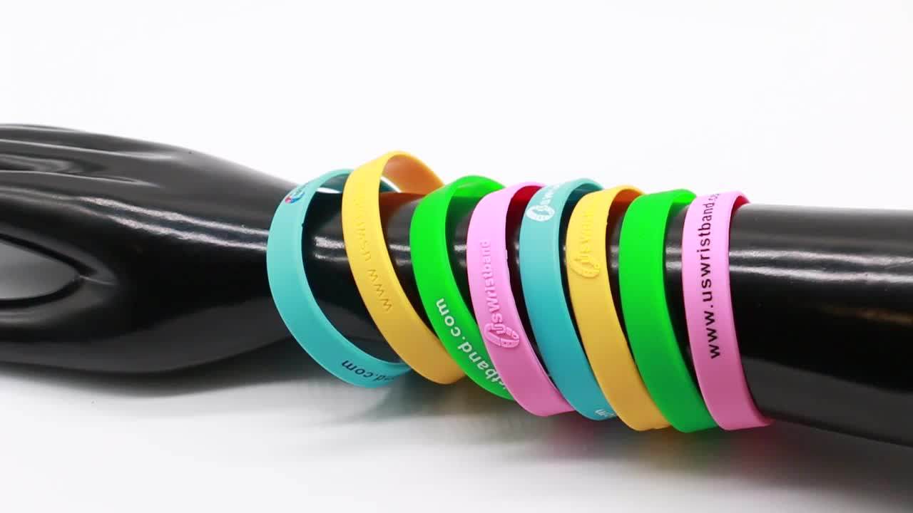 Customized Flag Silicone Rubber Wristband Bangle Bracelet Manufacturer