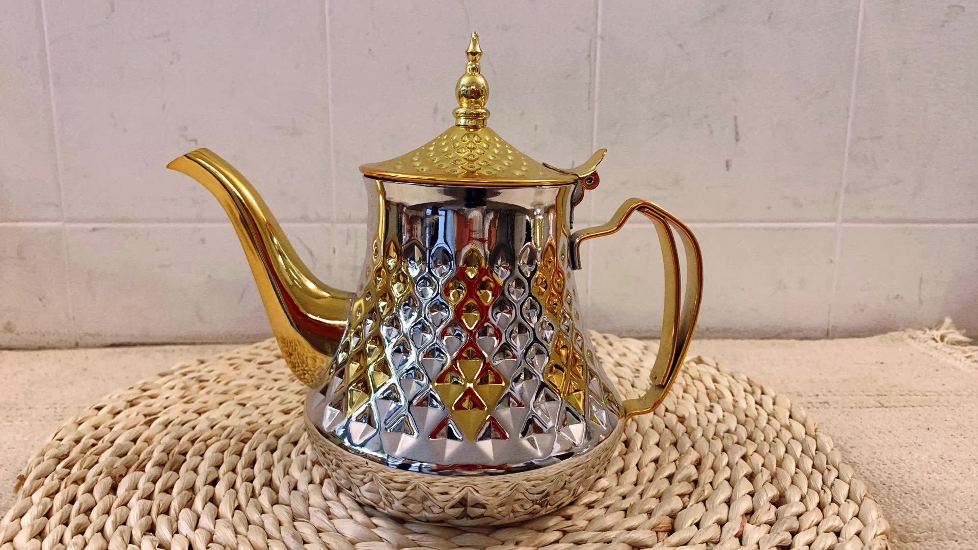 Classic Arabic Morocco Style Stainless Steel Coffee And Tea Pot Set