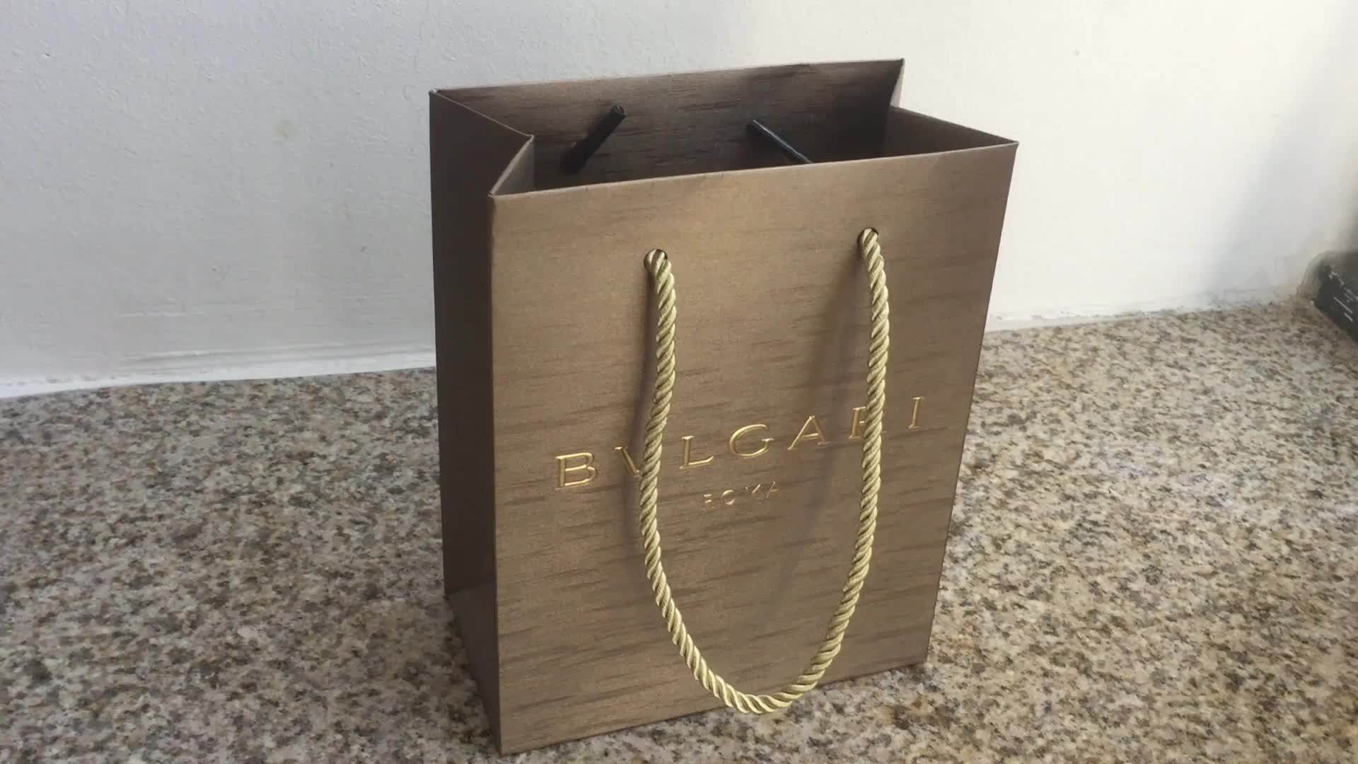 Personalized High End Metallic Gold Foil And Embossing Logo Jewelry