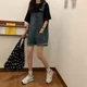 2024 New Summer Internet Celebrity Denim Overalls Women's Korean Style Loose Western Style Age-reducing Shorts Cute Overalls Thin