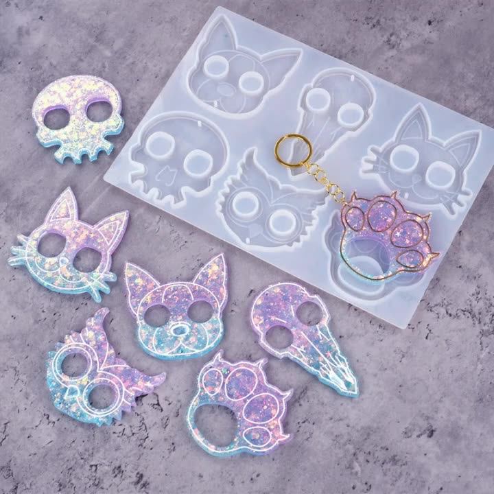 Diy Resin Mold Selfdefense Cat Claw Keychain Pendants Tool Mould Silicone Buy Selfdefense