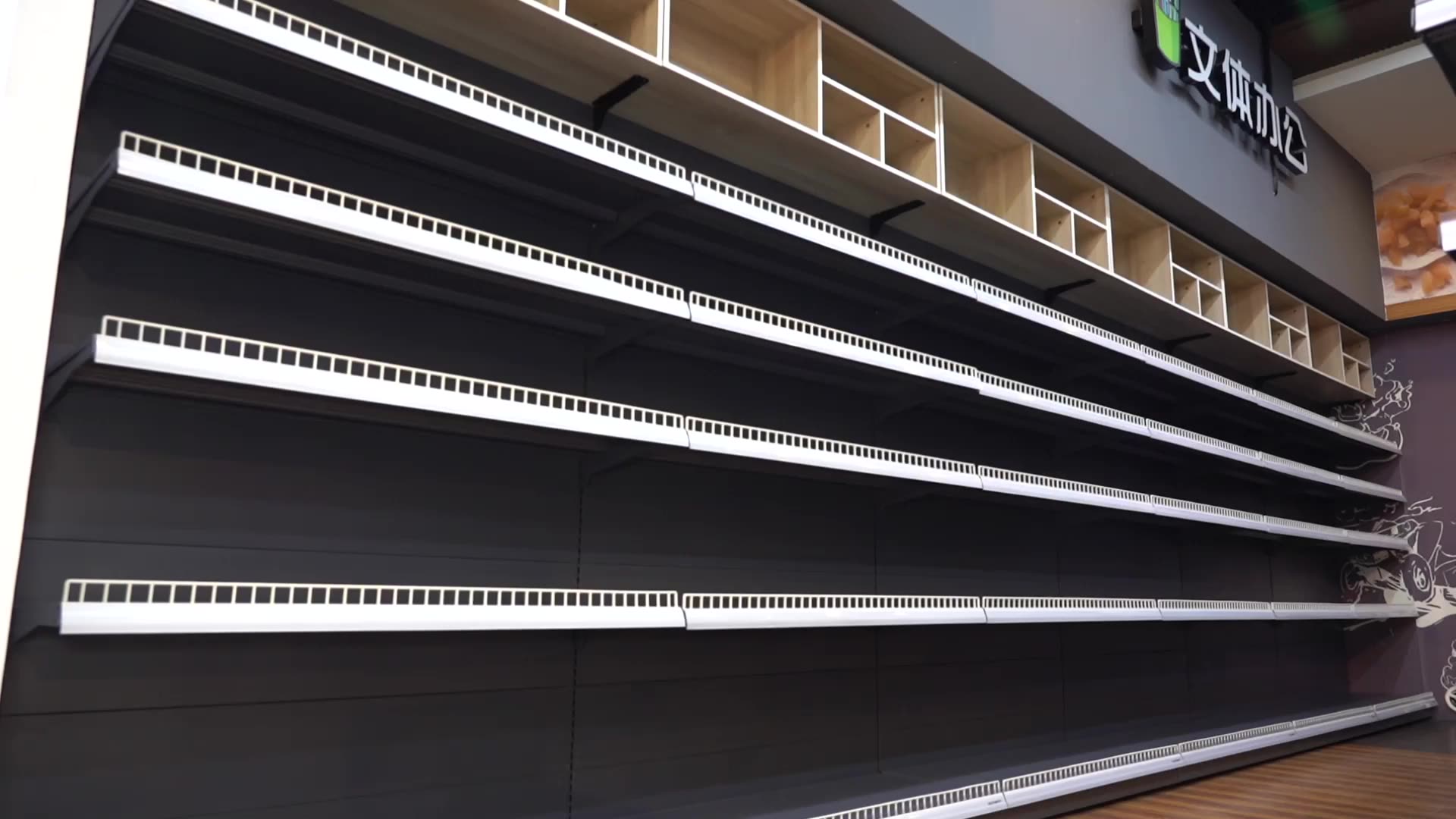 Gondola Singlesided Shelving Supermarket Shelves Metal Equipment For