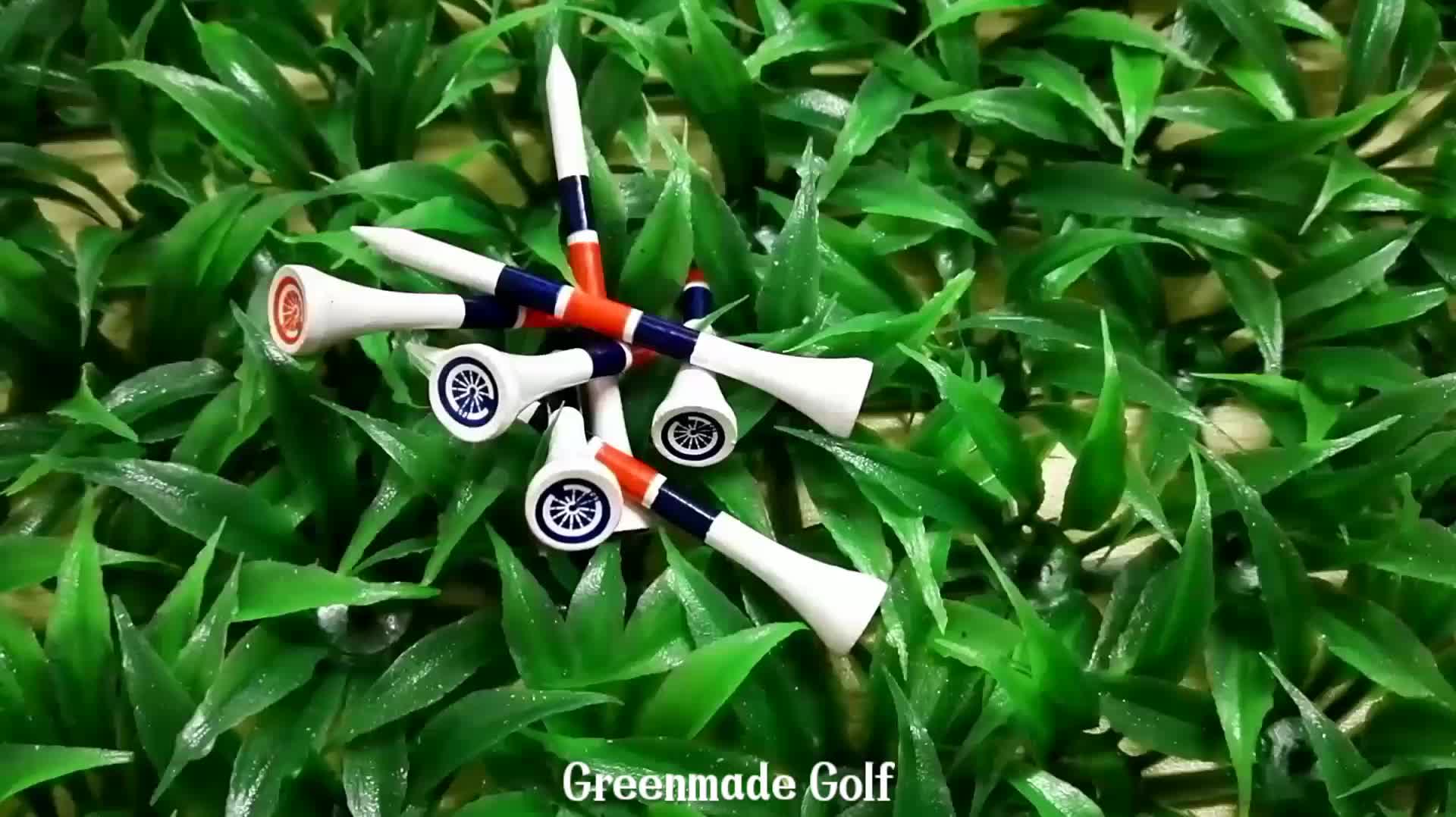 Printed Wooden Bulk Golf Ball Markers Big Wood Marker Tee Cups - Buy