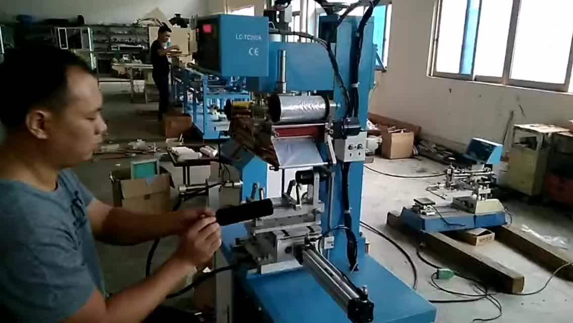 Leather Pneumatic Hot Foil Stamping Machine For Glass Bottle Tc250k