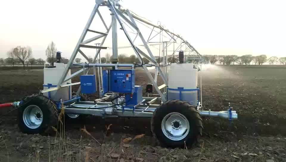 Lateral Linear Move Irrigation System Of Two Wheels And Four Wheels