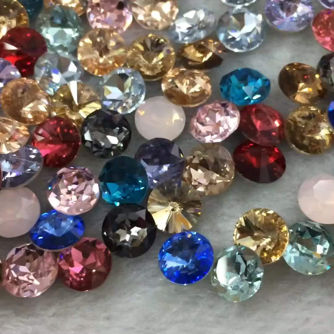 Jonquil Color Rhinestone Point Back Crystal Chatons Stone For Jewelry