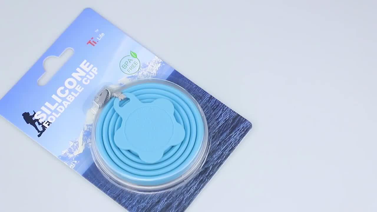 Custom Reusable Folding Drinking Mugs Eco Friendly Collapsible Travel