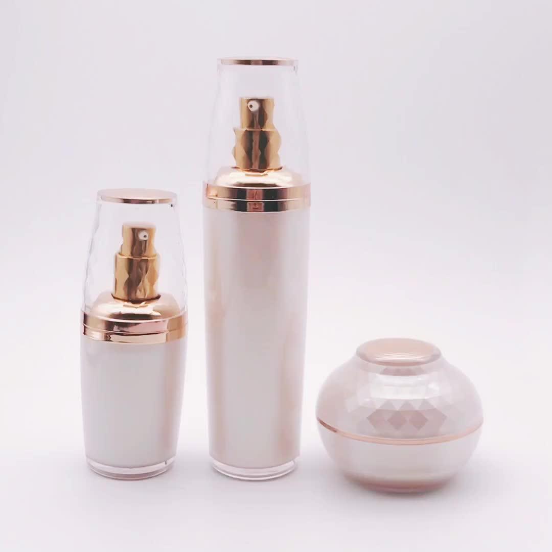 30ml Fancy Pink Unique Cute Women Empty Lotion Pump Bottles With Gold