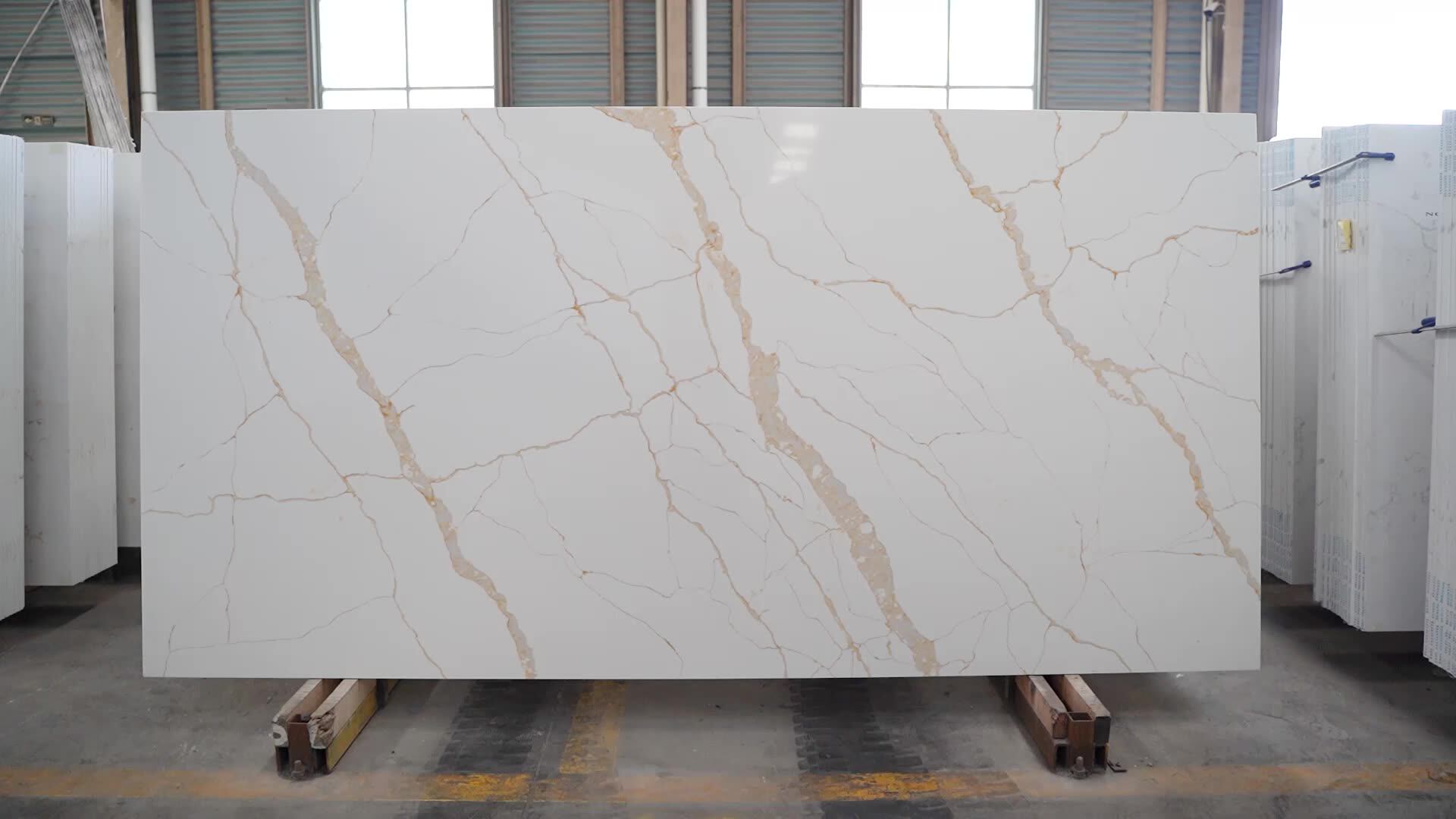 Horizon Bestseller Artificial White With Gold Pattern Calacatta Quartz  Stone Slabs Kitchen Countertops - Buy Solid Surface Sheet Quartz Kitchen  Countertops,Calacatta Quartz Stone Benchtop,Engineered Quartz Stone Product  on Alibaba.com