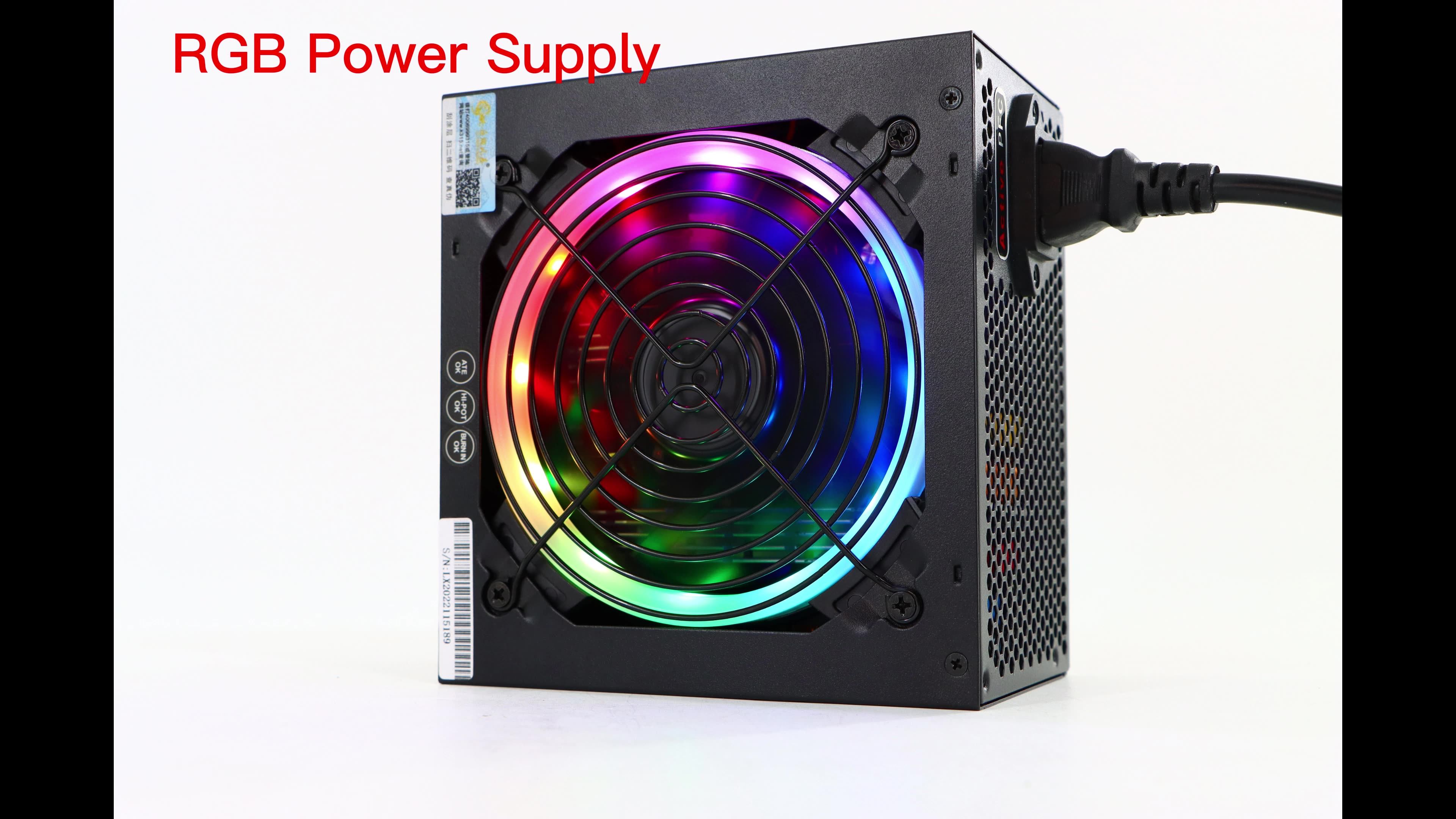 Julongfengbao 700w High Quality Full Module Rgb Fan Game Power Supply